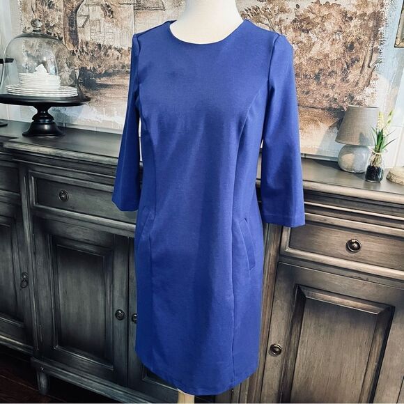 Chico’s Royal Blue MIDI Sheath Dress size 1 (M/8) - Picture 6 of 8